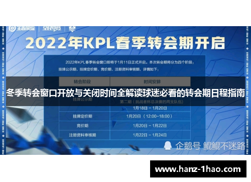 冬季转会窗口开放与关闭时间全解读球迷必看的转会期日程指南
